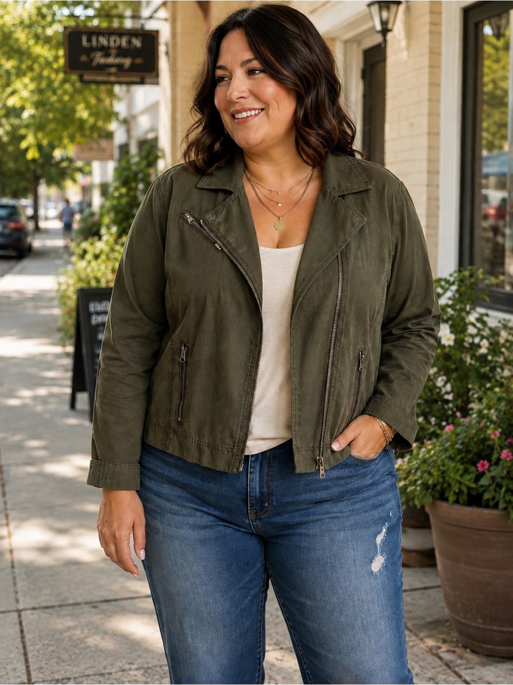 Lane Bryant Olive Utility Jacket – Size 18 NWT